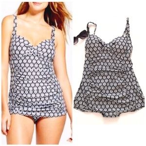 MERONA TWIST-FRONT DRESS ONE PIECE SWIMSUIT